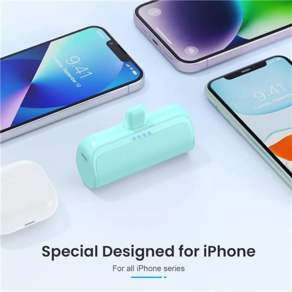 Mini Portable Charger Power Bank for iPhone,5200mAh Portable Phone Charger